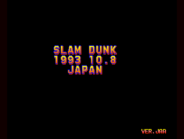 Slam Dunk (ver JAA 1993 10.8) Title Screen
